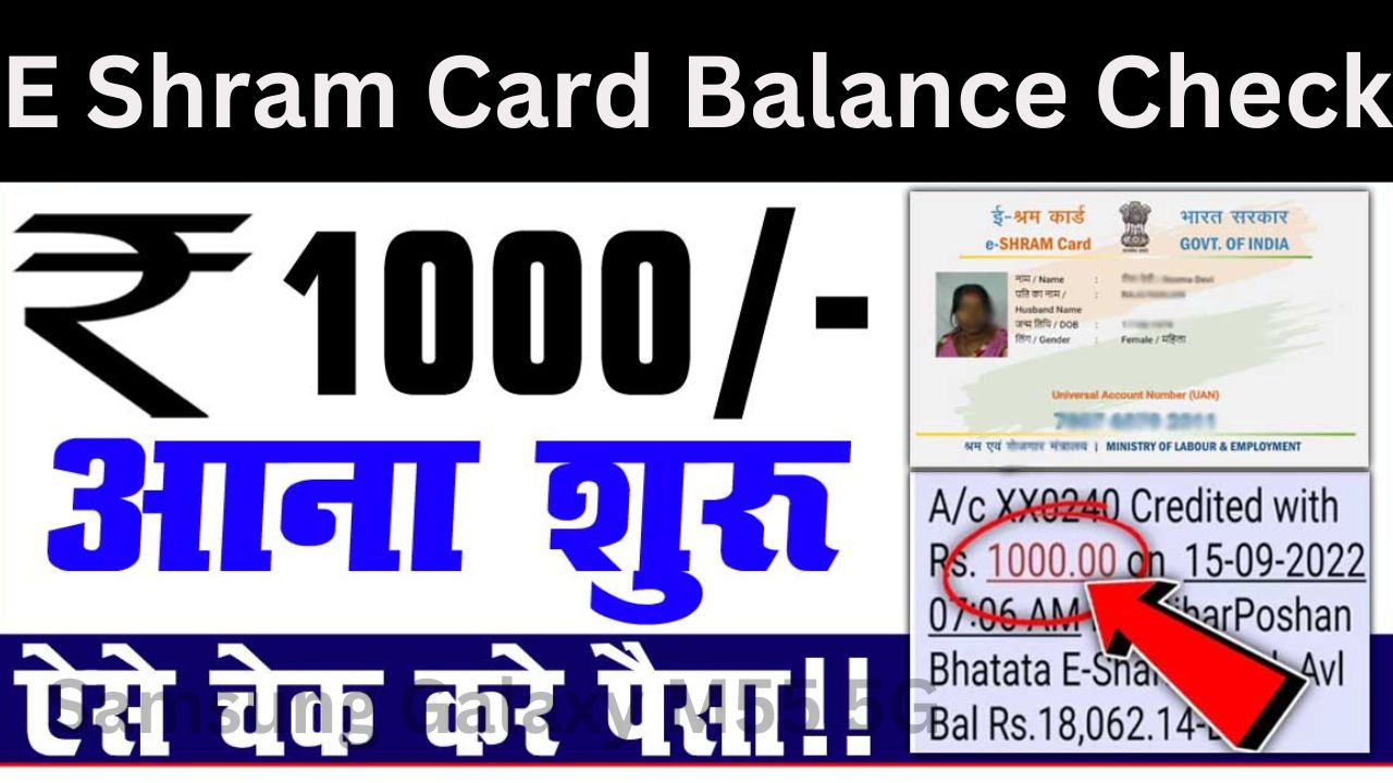 E Shram Card Balance Check